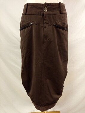 MC Planet Women's Dark Brown Midi Skirt Size 8